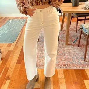 Levi’s Ribcage White Straight Ankle